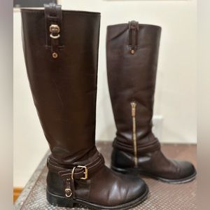 Dark brown Vince Camuto riding boots